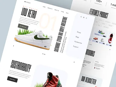 Shopify Store for Shoes design homepage landing landing page product design product detail page product details product landing page product website shopify shopify landing page shopify website web web design website