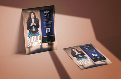 Flyer Design adobe photoshop bible blue branding church design flyer graphic design print study yourth