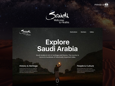 Saudi Welcome to Arabia arabia branding design figma ksa landing landing page saudi travel ui ui design uiux web