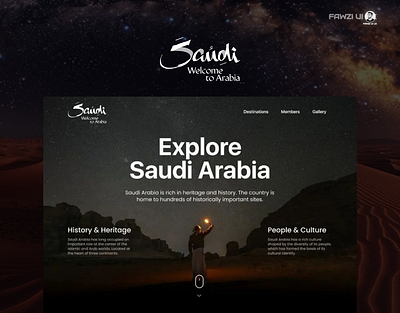 Saudi Welcome to Arabia arabia branding design figma ksa landing landing page saudi travel ui ui design uiux web