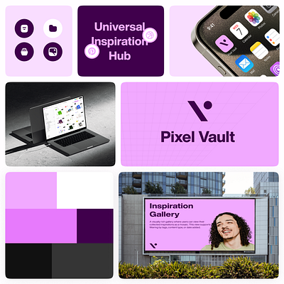 Pixel Vault brand design brandguidlines branding desktop app graphic design logo ui ui design