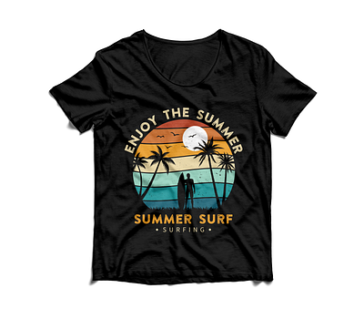 Summer surfing T-shirt design best design best t shirt design custom custom t shirt design design graphic design illustration summer summer surfing t shirt design summer t shirt sunset surfing t shirt t shirt t shirt design t shirt design best t shirt design service trending t shirt