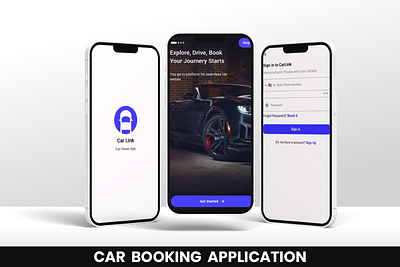 Car Booking App 3d animation branding graphic design logo motion graphics ui