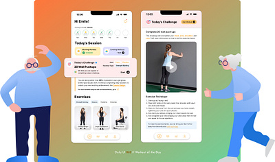 Daily UI Challenge #062 - Workout of the Day daily ui 62 daily ui challenge fitness app tracker workout app workout of the day