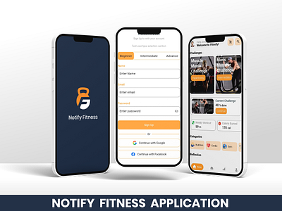 Notify Fitness App 3d animation branding graphic design logo motion graphics ui