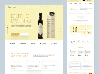 Shopify store for Olive Oil design homepage landing landing page product design product detail page product details product landing page product website shopify shopify landing page shopify website web web design website