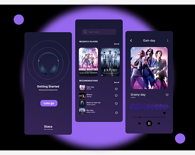 BeatNest Song App UI Concept