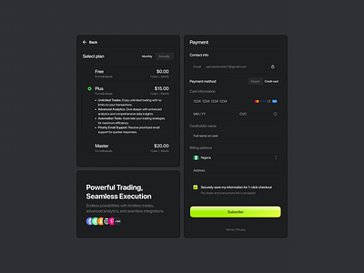 Subscription and Payment UI crypto design graphic design payment payment ui subscription subscription ui ui ui design uiux uiux design ux web app web design