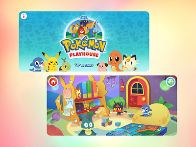 Pokémon Playhouse App app app design branding design entertainment fun game graphic design illustration kids logo playful pokemon pokémon product ui ui art ux visual design