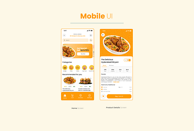 Food delivery app UI app design design figma product design ui uiux user interface ux