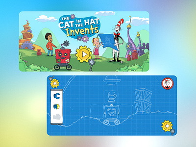 The Cat in the Hat Invents App app branding design entertainment fun games graphic design iconography illustration kids pbs kids product ui ui art ux visual design