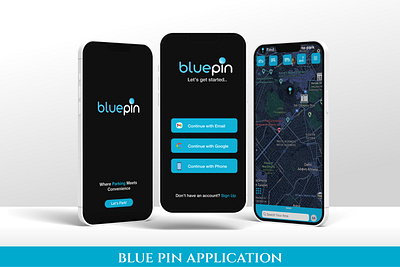 Blue Pin 3d animation branding graphic design logo motion graphics ui