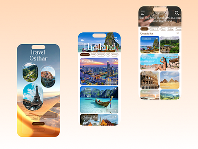 "Travel Osthar" Travel guide app app design design mobile travel travel app ui ui design ux