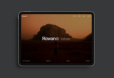 Rowan branding design graphic design minimal ui webdesign website