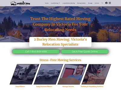 Burley Men Moving Website Redesign business design develop website moving web website development