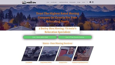 Burley Men Moving Website Redesign business design develop website moving web website development