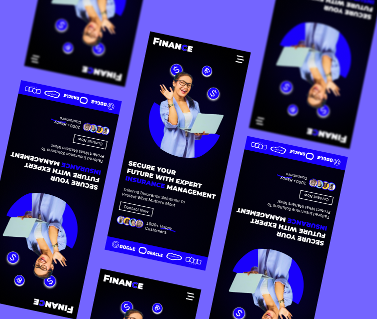 Finance Responsive landing page branding finance website ui