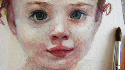 Sweet babe baby watercolor