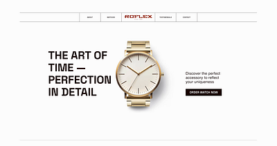 Landing Page for Promoting Watch Sales - Web Design design landing landing page luxury promoting sales ui ui design ux ux design uxui watch watches web web design website