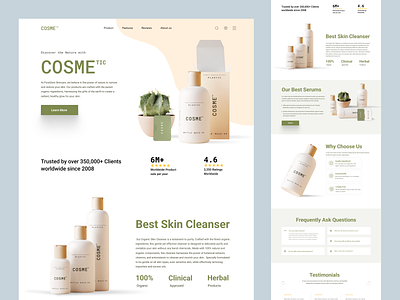 Shopify store for Cosmetics design homepage landing landing page product design product detail page product details product landing page product website shopify shopify landing page shopify website web web design website