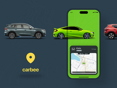 Carbee - Car Tracking App car app car safety driver gps location tracking mobile app product design tracker ui ui design valet