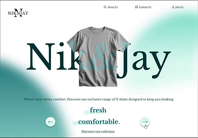 UI Design for T-shirt Brand animation graphic design motion graphics ui