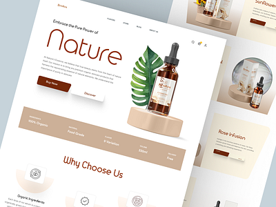 Shopify store for SkinCare Products design homepage interface landing page product design product detail page product details product landing page product page product website shopify shopify landing page shopify website web web design website