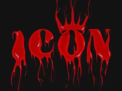 Iconic Typography color design graphic design halloween red typography vector