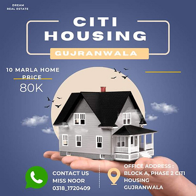 CITY HOUSING SOCIAL MEDIA POST advertising branding design flyer graphic design