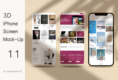 3D iPhone Screen Mock-Up 11 iphone 16