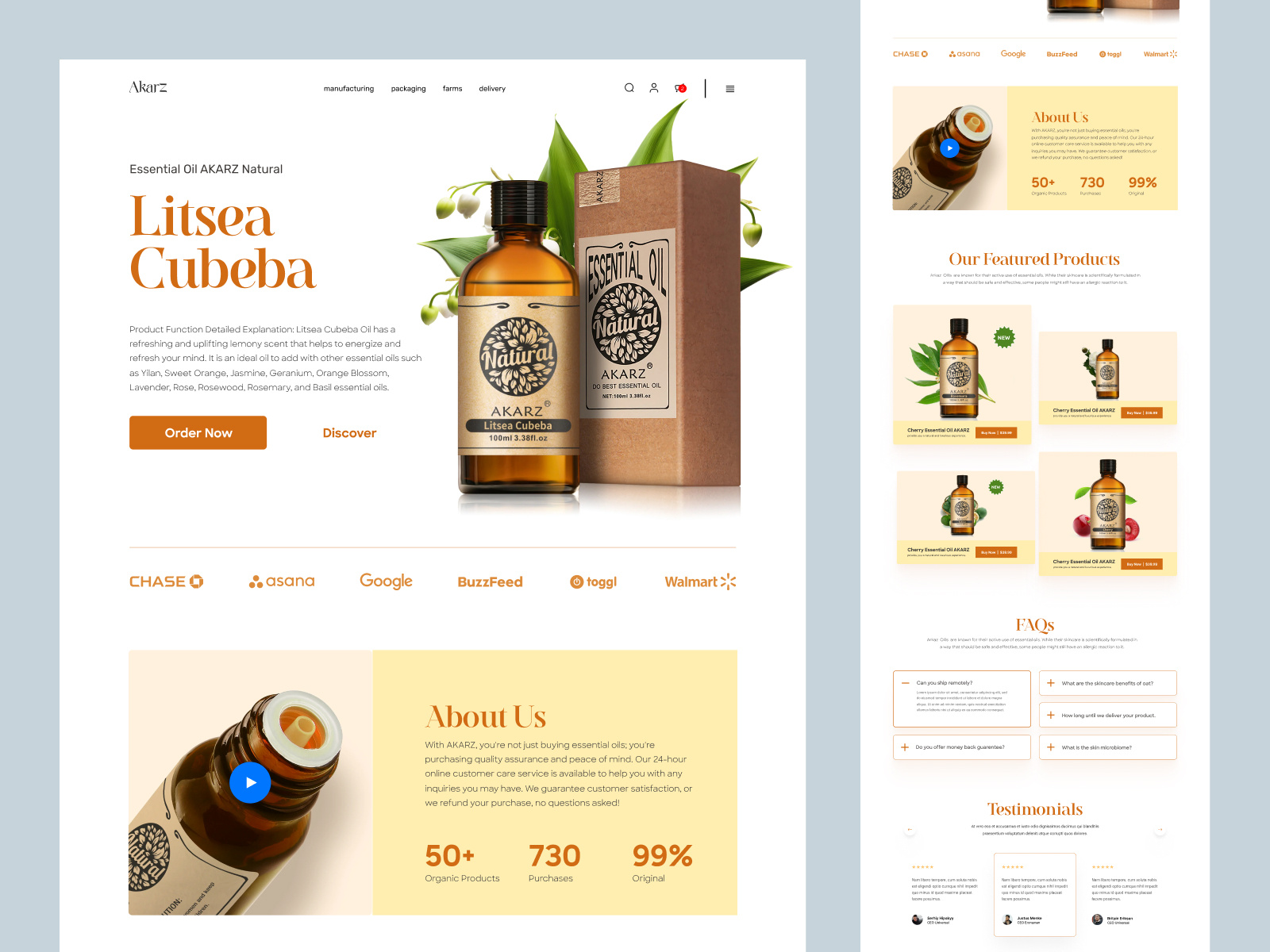 Example of Shopify store for Olive Oil