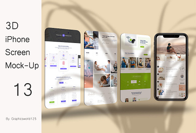 3D iPhone Screen Mock-Up 13 iphone 16