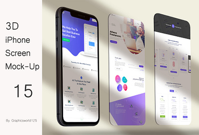 3D iPhone Screen Mock-Up 15 iphone 16