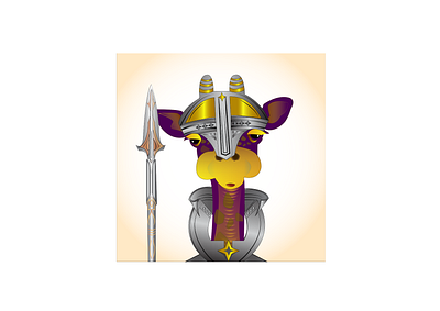 Character design Giraffe Knight 3d animal character animation app branding character digital paint giraffe graphic design illustration illustrator knight mascot ui ux vector