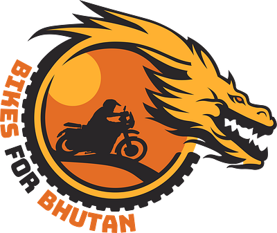 Bikes for Bhutan Logo charity design illustration logo