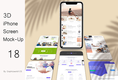 3D iPhone Screen Mock-Up 18 iphone 16