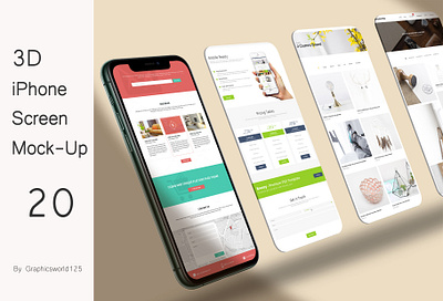 3D iPhone Screen Mock-Up 20 iphone 16