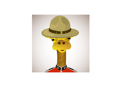 Character design Guard Giraffe 3d anima animal character app branding character children book create design digital painting giraffe graphic design guard hat illustration mascot nft ui vector