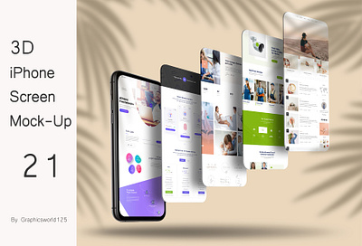 3D iPhone Screen Mock-Up 21 iphone 16