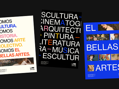 EL BELLAS ARTES - POSTERS brand branding design editorial graphic design museum poster typography ui