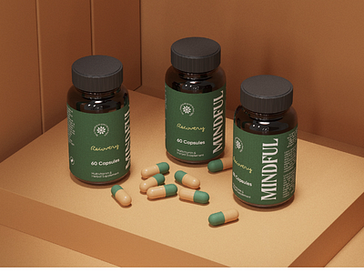 Mind Ful Vitamins branding design graphic design label packaging label design logo logotype packaging packaging design