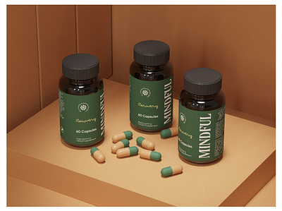 Mind Ful Vitamins branding design graphic design label packaging label design logo logotype packaging packaging design