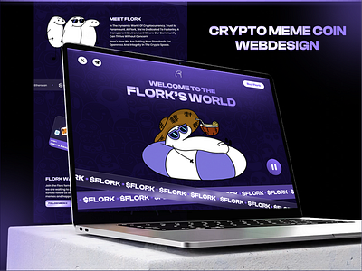 Crypto meme coin Webdesign + Illustrations animated bitcoin cartoon character coin crypto ethereum illustration images meme tron ui website