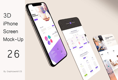 3D iPhone Screen Mock-Up 26 iphone 16