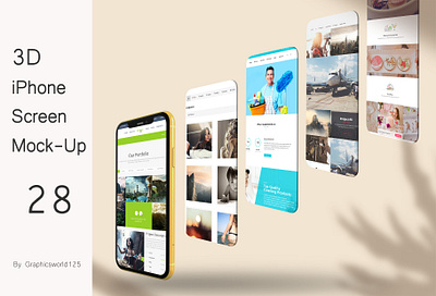 3D iPhone Screen Mock-Up 28 iphone 16