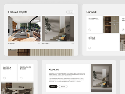 Website – Interior Design Studio design identity minimal studio ui vector website