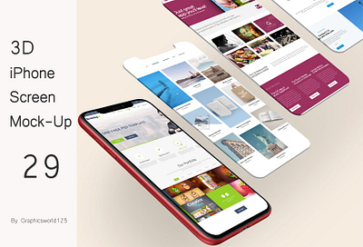 3D iPhone Screen Mock-Up 29 iphone 16