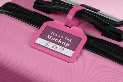 Suitcase Tag Mockup branding design graphic design label logo mockup suitcase tag travel