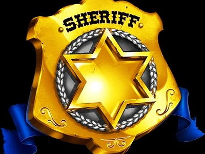 A Sheriff Badge as a slot character for the Wild west game cowboy slot digital art gambling gambling art gambling design game art game design game graphics graphic art graphic design sheriff badge sheriff star slot character slot design slot designer slot machine slot symbol star wild west