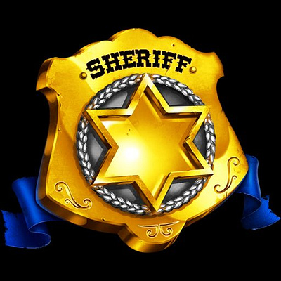 A Sheriff Badge as a slot character for the Wild west game cowboy slot digital art gambling gambling art gambling design game art game design game graphics graphic art graphic design sheriff badge sheriff star slot character slot design slot designer slot machine slot symbol star wild west